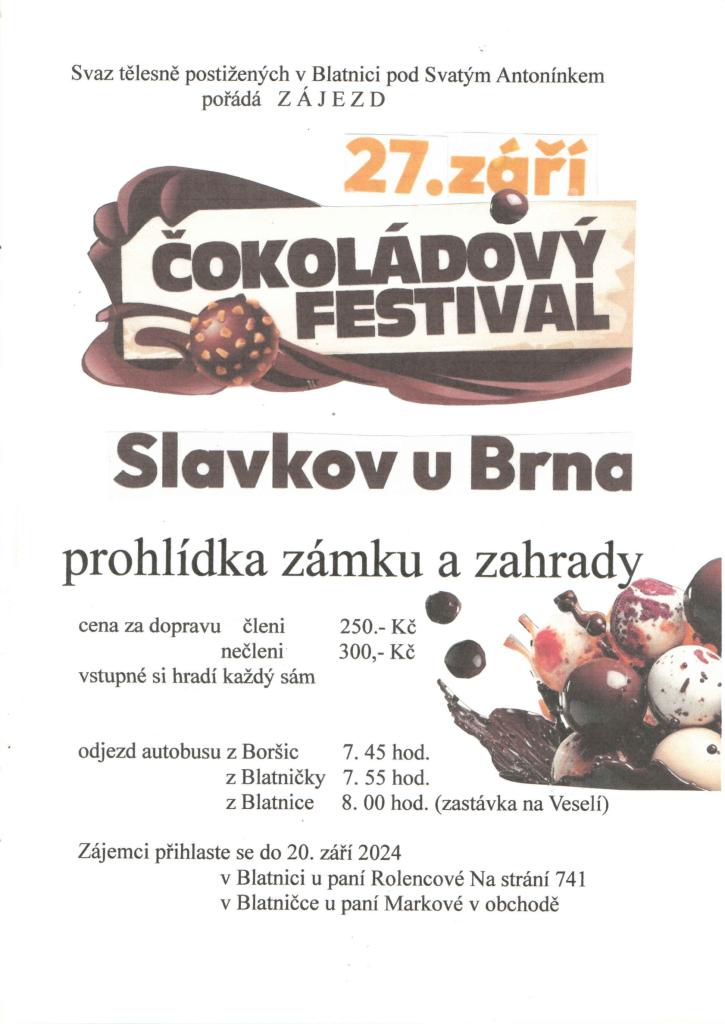 Zájezd na Čokoládový festival